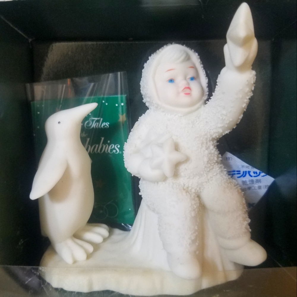Vintage 1990's Winter Tales Of The Snowbabies "Wishing On A Star" Ornament